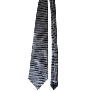 Croft & Barrow Men's Silk Necktie‎ Black/Silver 57 x 4
